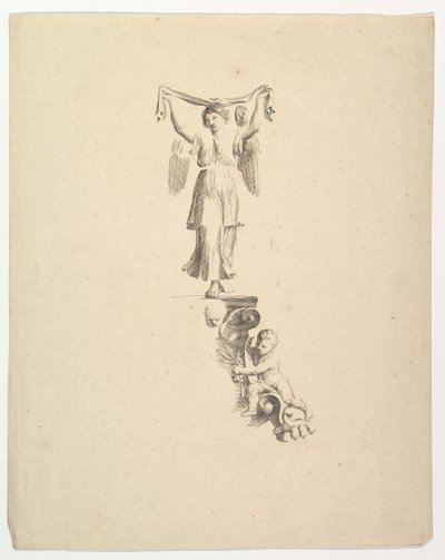Statue of an Angel by Claude Mellan