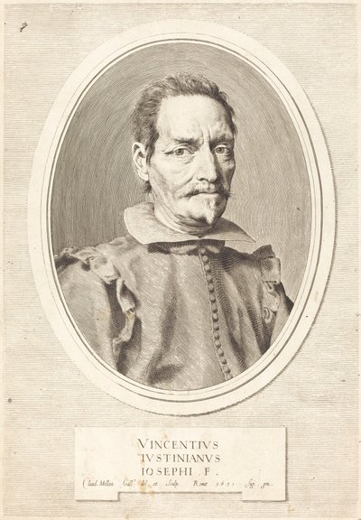 Vincenzo Giustiniani by Claude Mellan