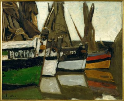 Fishing Boats, Honfleur by Claude Monet