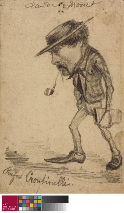 Caricature of Henri Cassinelli by Claude Monet
