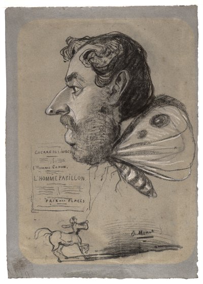 Caricature of Jules Didier by Claude Monet