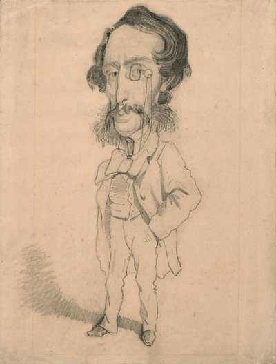 Caricature of Mario Uchard by Claude Monet