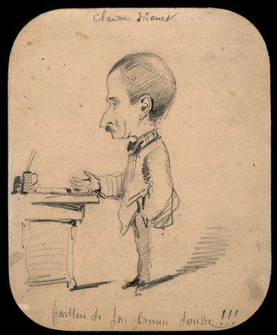 Caricature of a Man Standing by Desk by Claude Monet