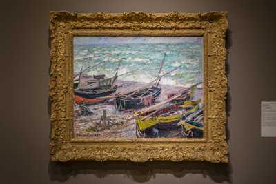 Fishing Boats at Étretat by Claude Monet