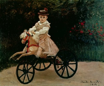 Jean Monet on His Hobby Horse by Claude Monet