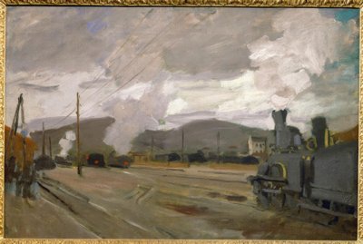 The Argenteuil Station by Claude Monet