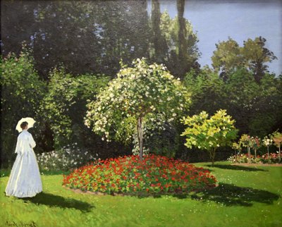 Lady in the Garden by Claude Monet