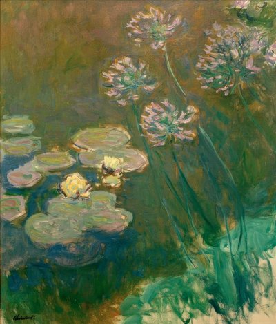 Water Lilies and Agapanthus by Claude Monet