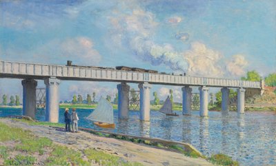 Railway Bridge at Argenteuil by Claude Monet