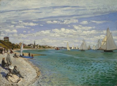 Regatta at Sainte-Adresse. 1867 by Claude Monet