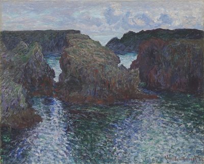 Rocks at Port-Goulphar, Belle-Île by Claude Monet