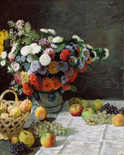 Still Life with Flowers and Fruits. 1869 by Claude Monet