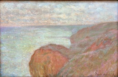 On the Cliff Near Dieppe, Cloudy Sky by Claude Monet