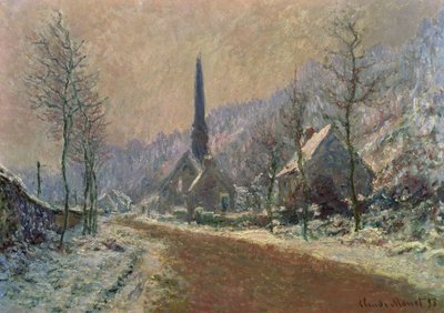 The Church of Jeufosse in Winter by Claude Monet