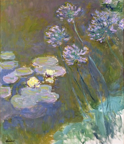 Waterlilies and Agapanthus by Claude Monet