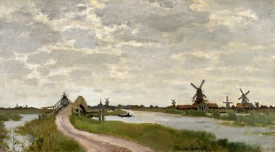 Windmills Near Zaandam by Claude Monet