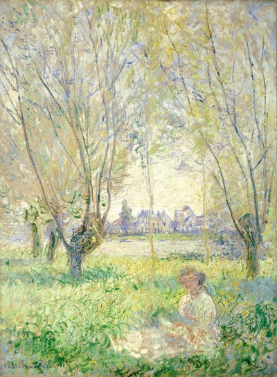 Woman Seated Under the Willows by Claude Monet
