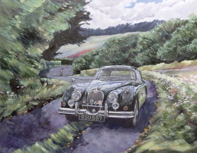 Jaguar XK150 Cruising by Clive Metcalfe