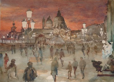 Riva Dei Schiavoni, Christmas Eve, 2019 by Clive Wilson