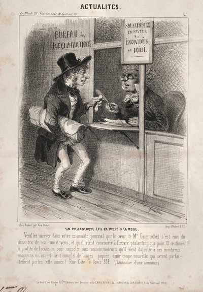Actualités: A Philanthropist in Fashion, 1841 by Clémente Pruche