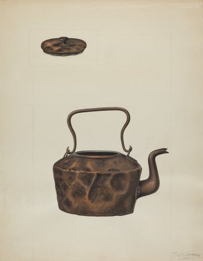 Copper Tea Kettle by Clyde L. Cheney