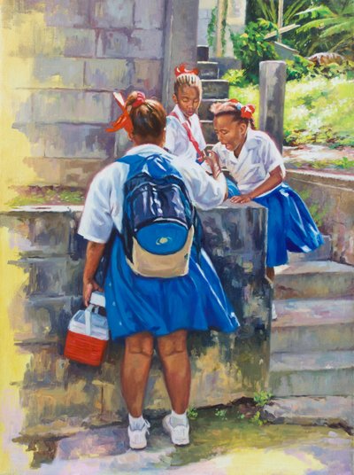 Schoolgirl Banter, 2019 by Colin Bootman