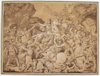 Ancient Battle Scene by Conrad Martin Metz