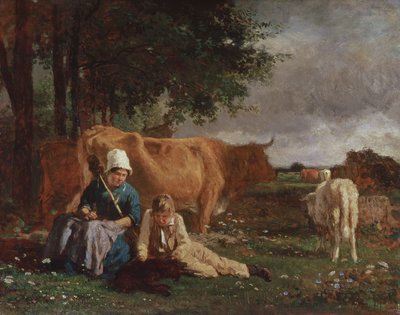 Pastoral Scene by Constant Emile Troyon