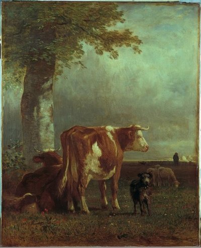 Cows in the Pasture by Constant Troyon