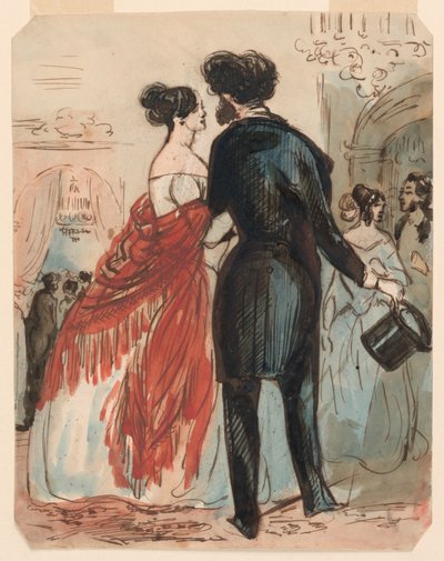 Arriving at the Hall by Constantin Guys