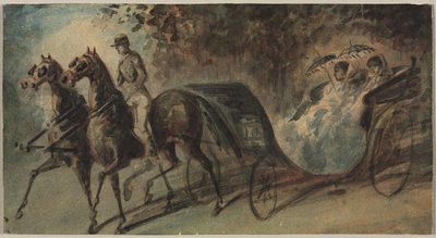 Carriage in the Bois de Boulogne by Constantin Guys