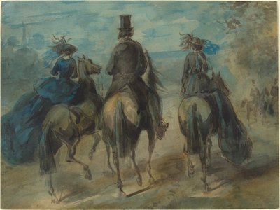 Promenade in the Bois by Constantin Guys