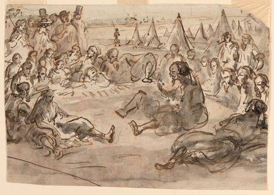 Zouaves in the Camp of St. Maur by Constantin Guys