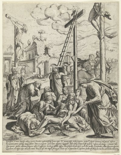 Descent from the Cross by Cornelis Bos