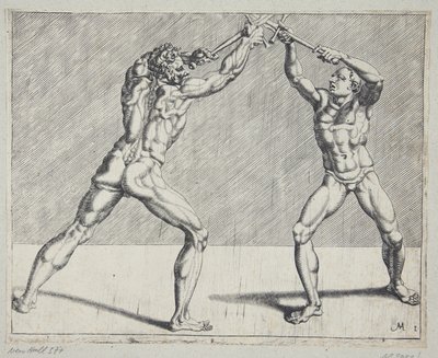 Two Fencers by Cornelis Bos