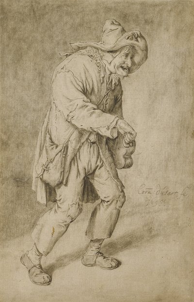 Hurdy-Gurdy Player by Cornelis Dusart