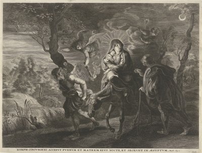 Flight into Egypt by Cornelis Galle (I)