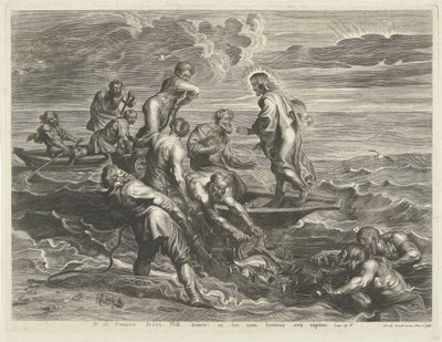 Miraculous Catch of Fish by Cornelis Galle (I)