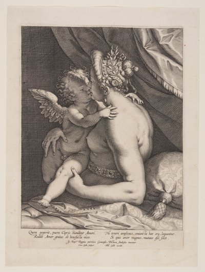 Venus and Cupid by Cornelis Galle I