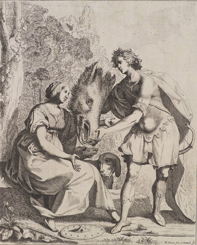 Meleager and Atalanta by Cornelis I Danckerts