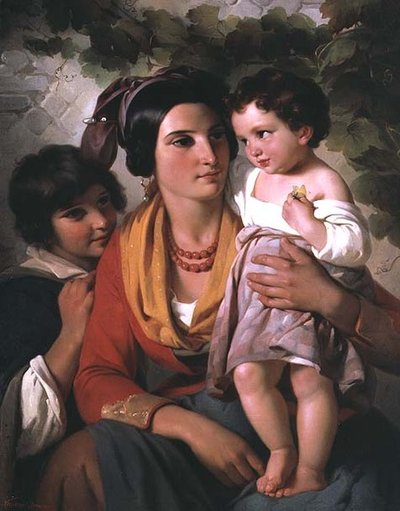 Mother and Children by Cornelis Kruseman