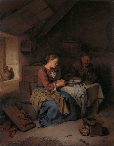 Saying Grace by Cornelis Pietersz. Bega