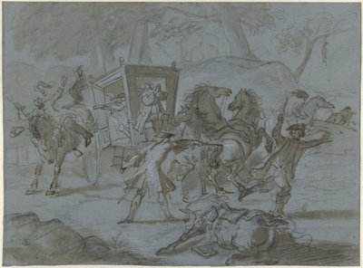 Robbery of a Coach by Cornelis Troost