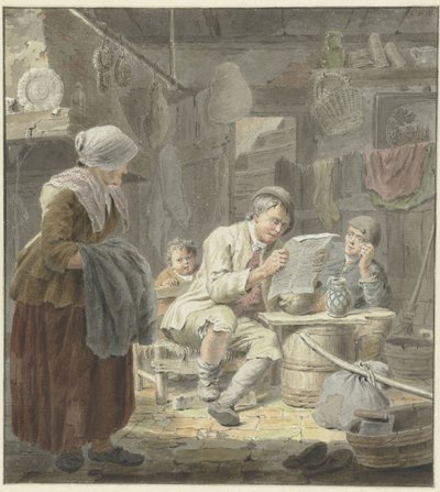 The Newspaper Reader by Cornelis van Noorde