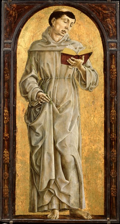 St. Anthony of Padua (1195-1231) Reading by Cosimo Tura