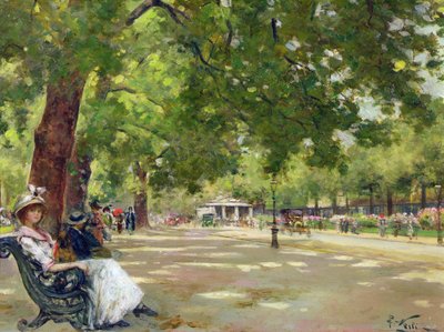 Hyde Park, London by Count Girolamo Pieri Nerli