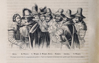 Gunpowder Plot (engraving) by Crispin I de (after) Passe