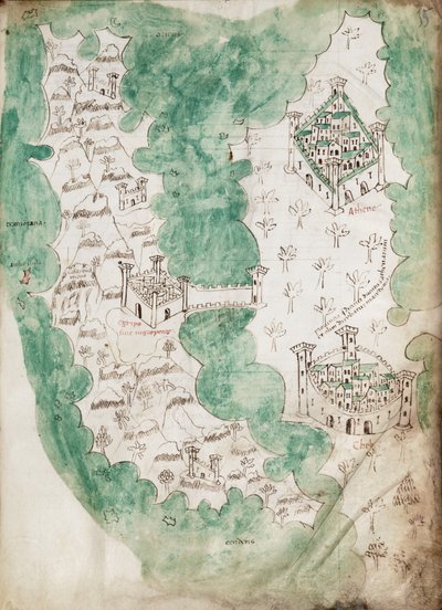 Euboea and Athens, c.1420 by Cristoforo Buondelmonti