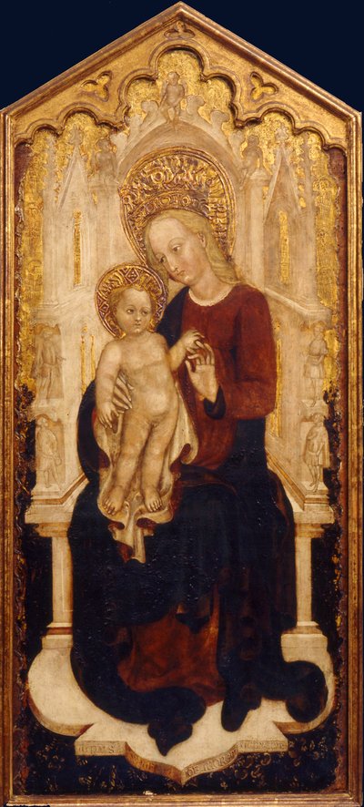 The Virgin and Child Enthroned by Cristoforo Moretti