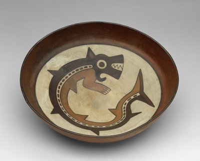 Bowl with a Killer Whale Deity by Culture Nazca